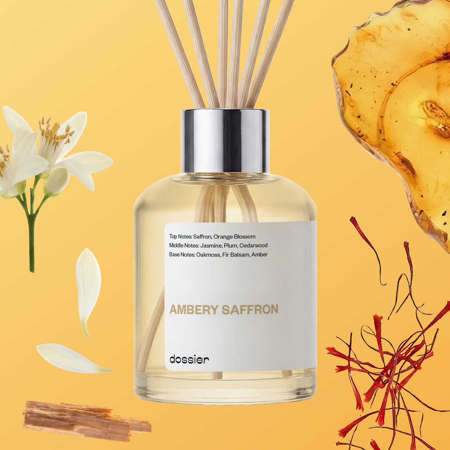 Baccarat Rouge 540 Dupe Perfume inspired by MFK: Ambery Saffron Room Diffuser - Image 2
